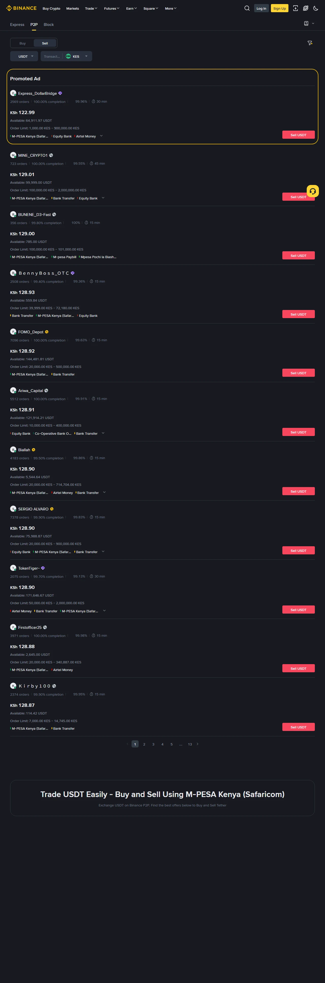 Jinsi ya kutoa pesa Binance kwenda M-PESA kwa P2P