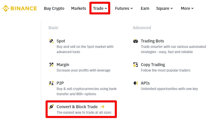 Jinsi ya kutumia Binance Convert na kukagua bei